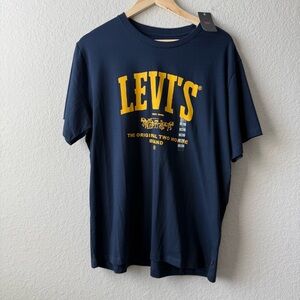 Levi's Men's Navy Blue Two Horse Graphic cotton‎ T-Shirt